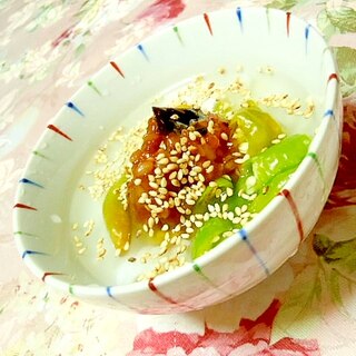 ❤玉葱＆シシトウ＆金山寺味噌と刻み生姜のお粥さん❤
